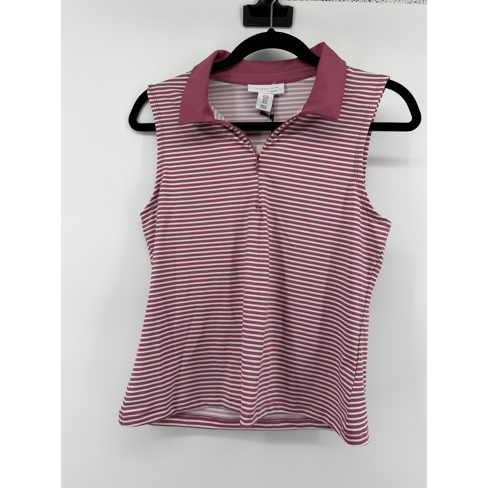 Sincerely Jules Golf Tennis Set Womens Medium Pink Collared Striped Top Skort - Picture 3 of 13